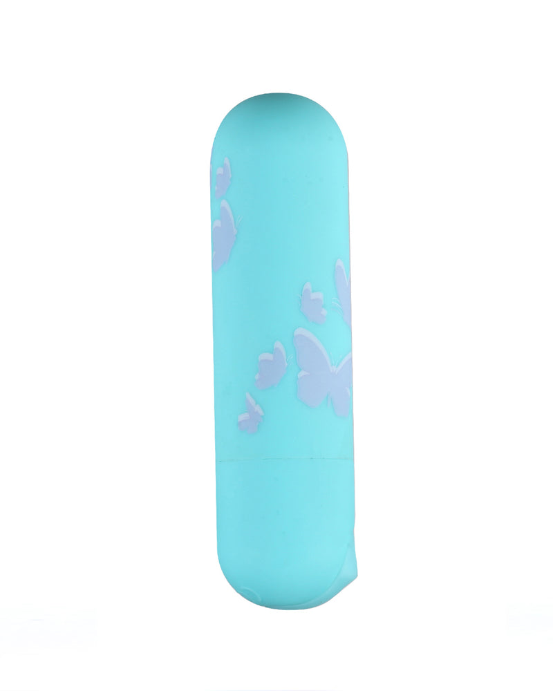 "Julia Butterfly Print Mini Bullet - Teal Blue MTMA330-BF"