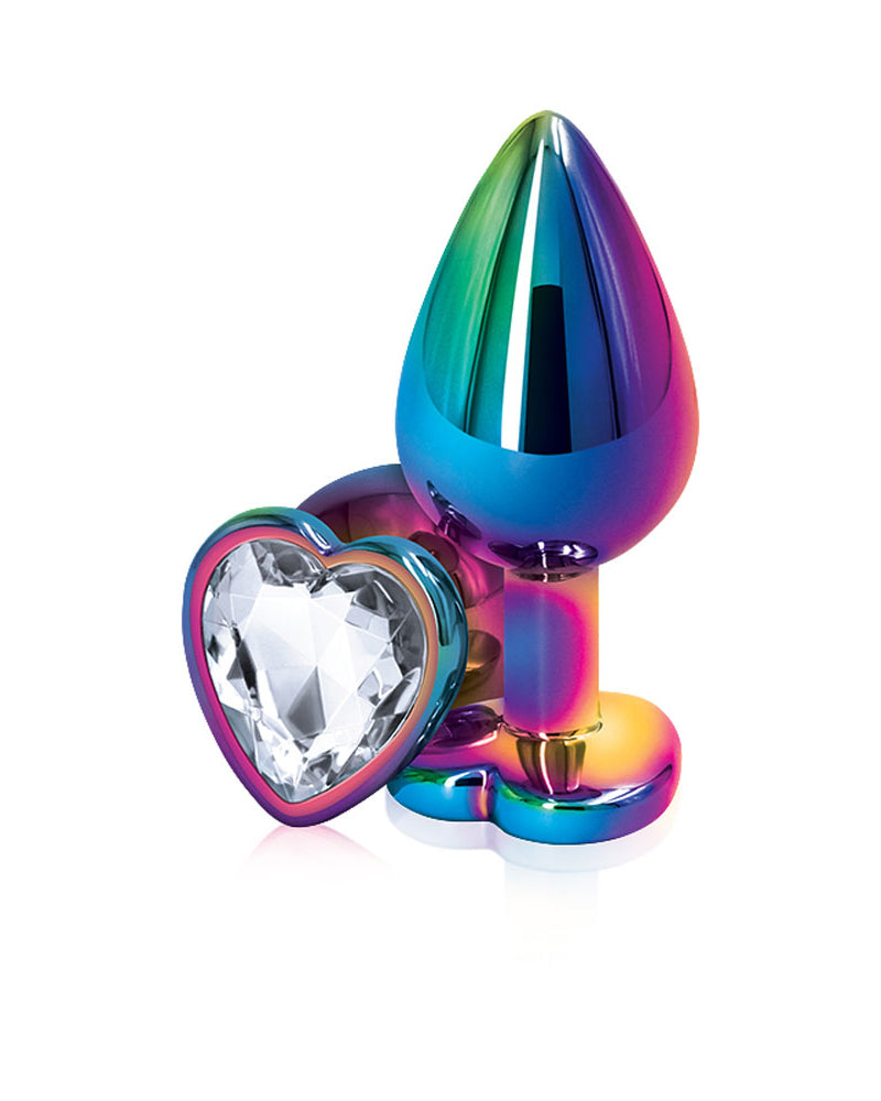 Rear Assets - Multicolor Heart - Medium - Clear