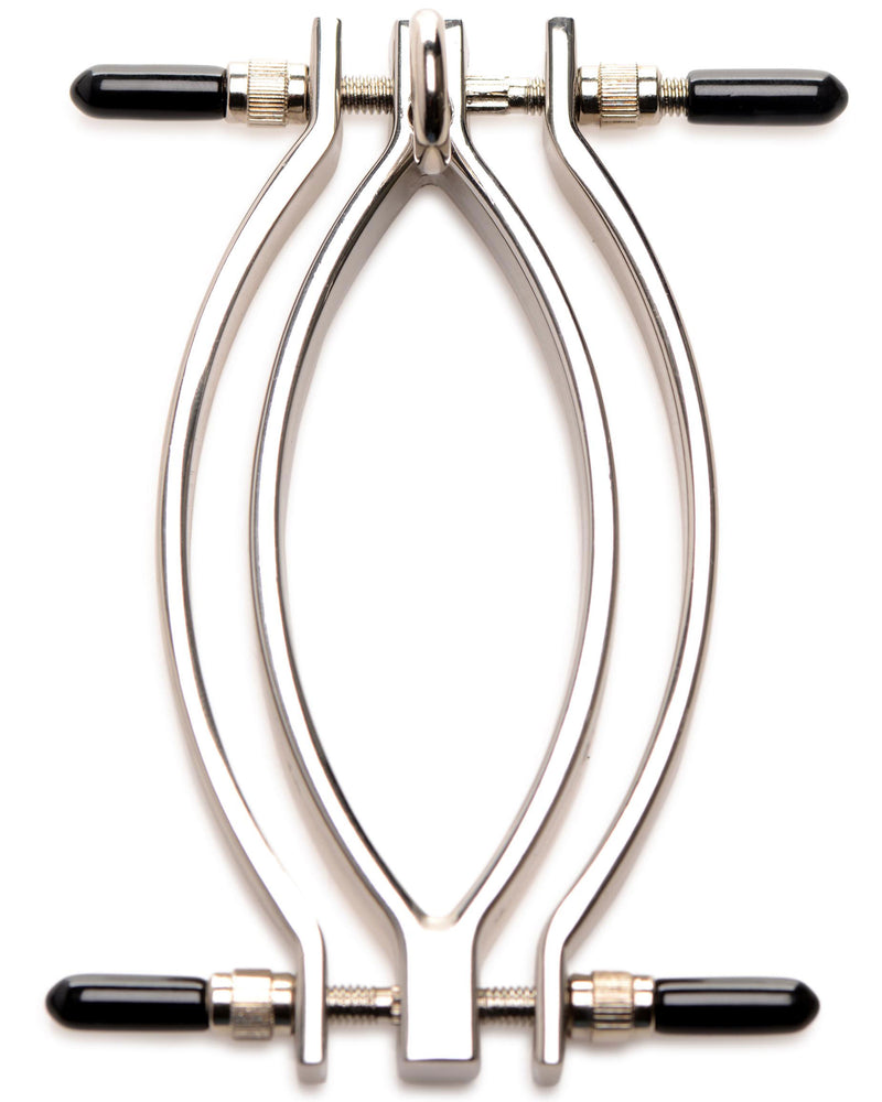 Pussy Tugger Adjustable Pussy Clamp With Leash - Silver
