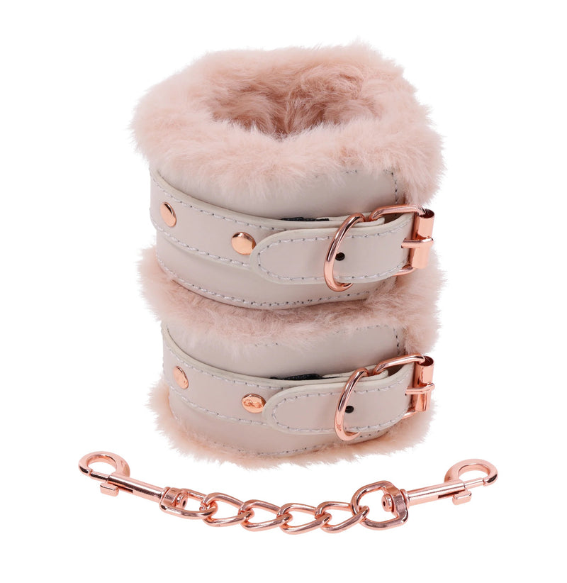 "Peaches N Creame Fur Handcuffs - Pink SS09960"