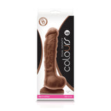 "Colours - Dual Density - 8 Inch Dildo - Brown NSN-0403-22"