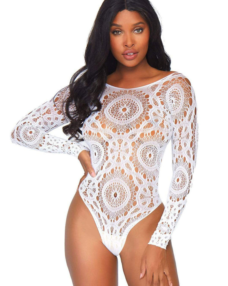 Thong Back Teddy - White - M/l