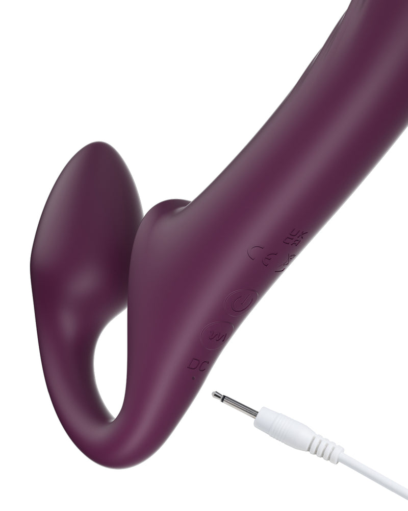 "Bliss - Rotating Head Strapless Strap on - Red Wine H-VS-22-967RW"