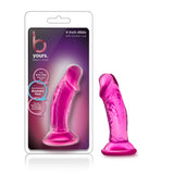 B Yours - Sweet n' Small 4 Inch Dildo With Suction Cup - Pink