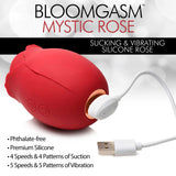 Mystic Rose Sucking and Vibrating Silicone Rose - Red