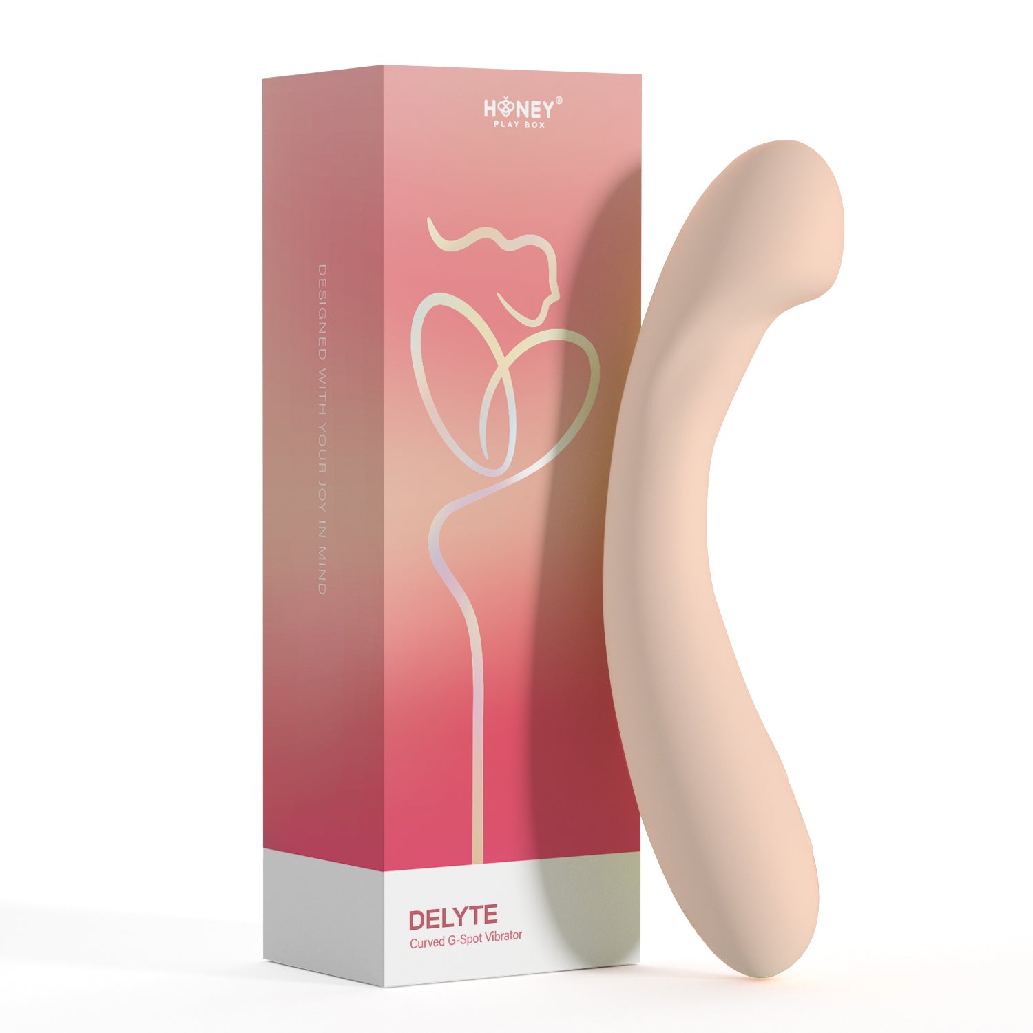 "Delyte - Curved G-Spot Vibrator - Flesh H-VS-22-968PI"