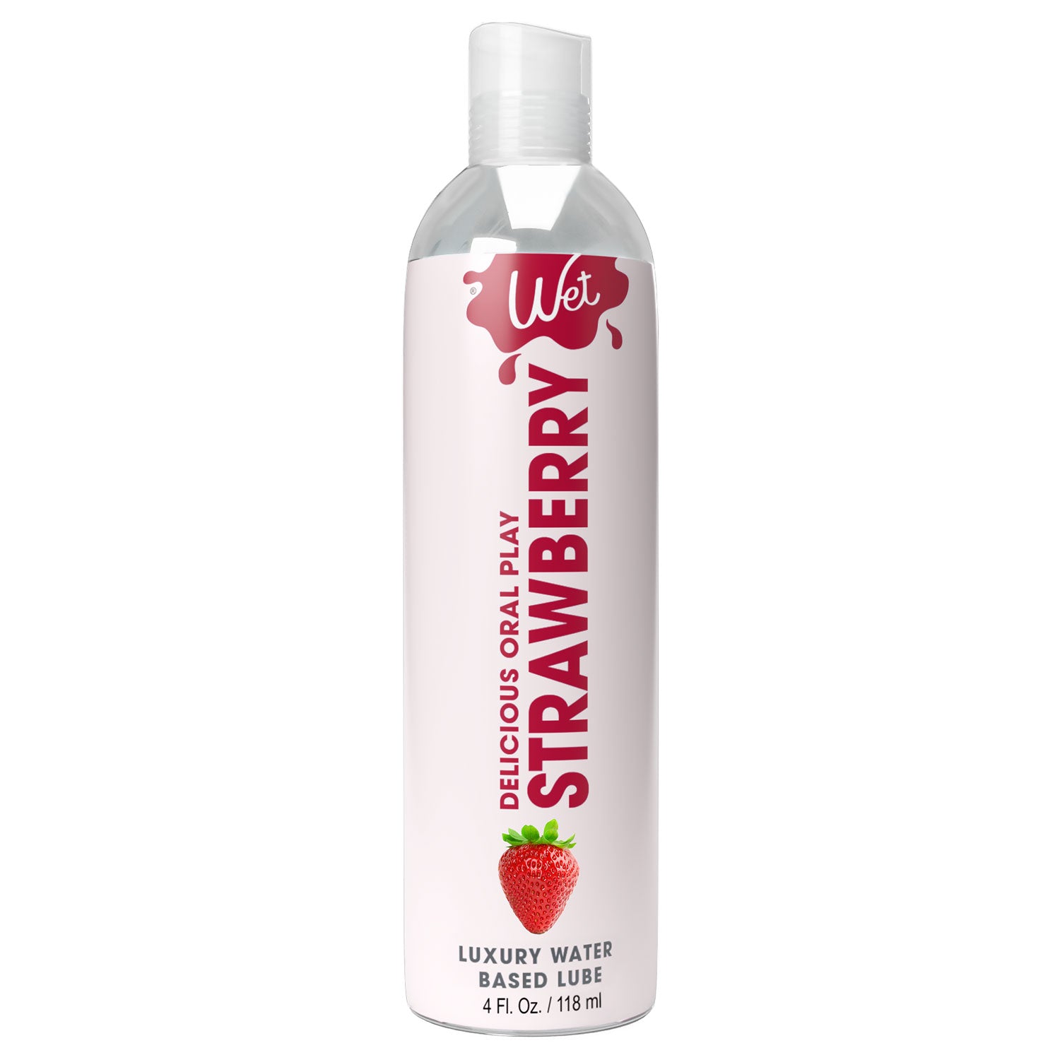 Wet Delicious Oral Play - Strawberry - Waterbased Flavored Lubricant 4 Oz