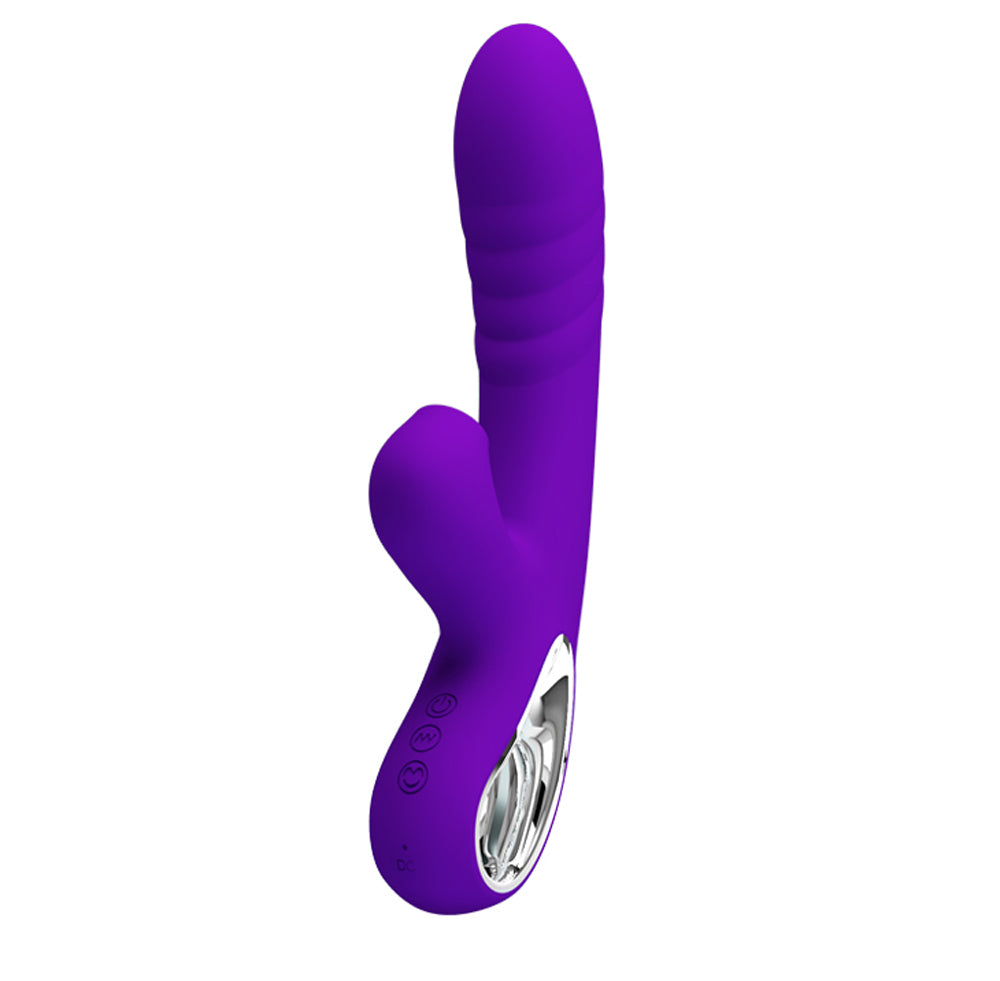 Pretty Love Jersey Sucking and Vibrating Rabbit - Purple