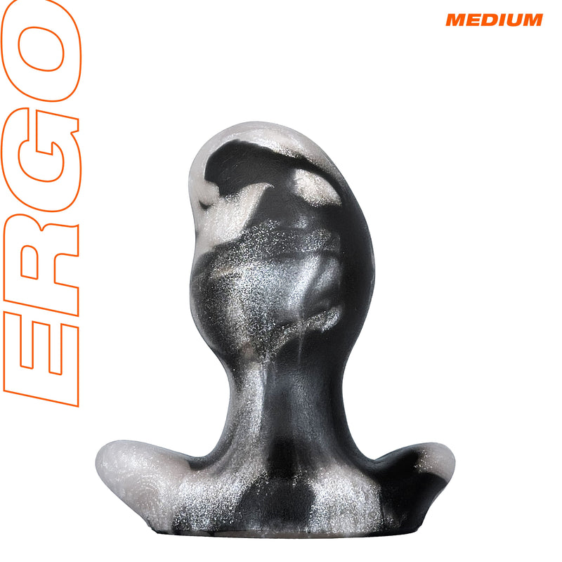 "Ergo Butt Plug - Medium - Platinum Swirl OX-1358-MBLPL"