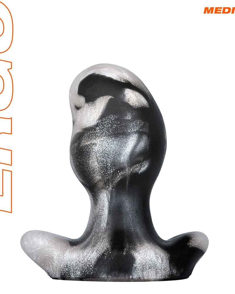 "Ergo Butt Plug - Medium - Platinum Swirl OX-1358-MBLPL"