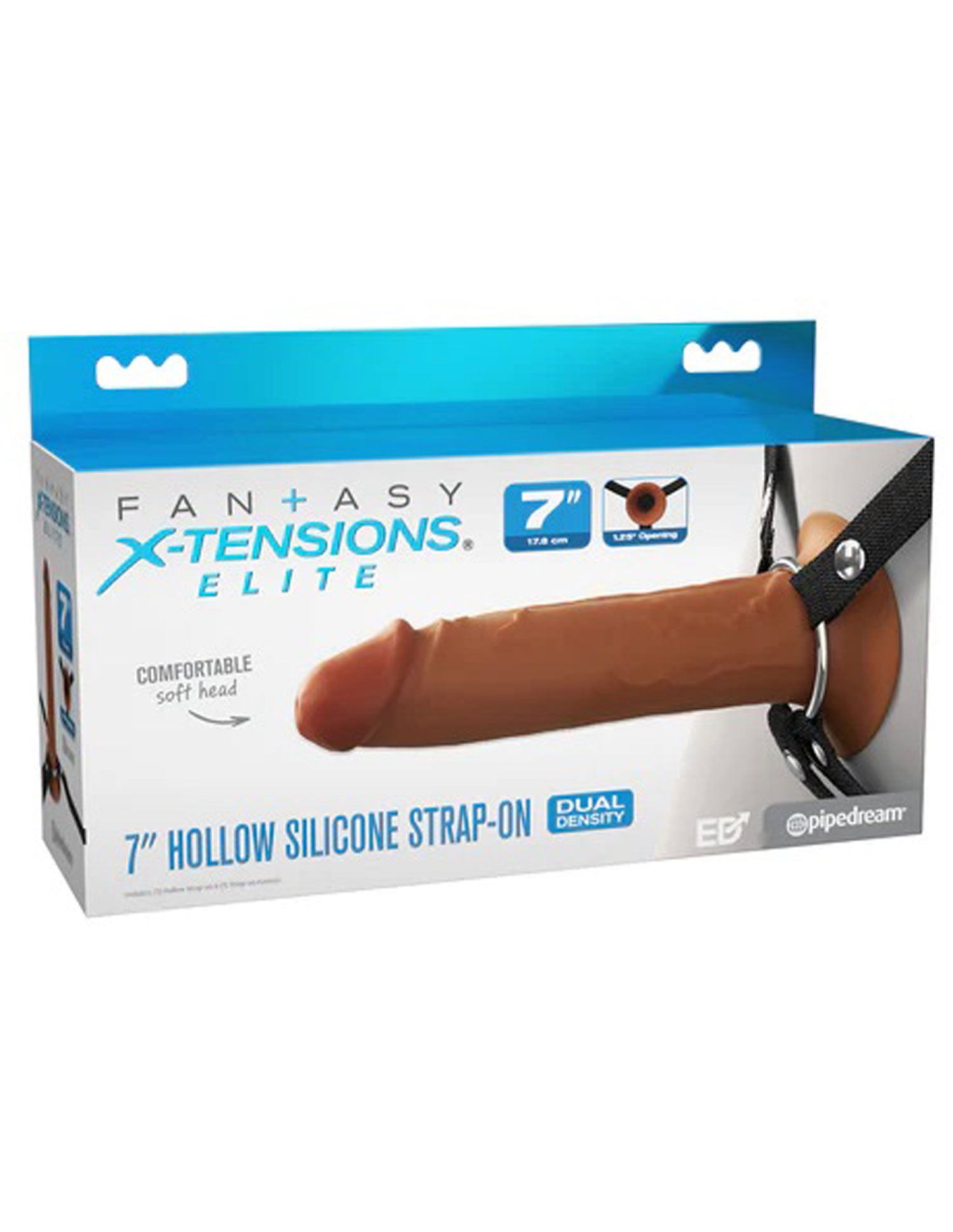 "Fantasy X-Tensions Elite 7 Silicone Hollow Strap Dual Density - Brown PD4159-29"