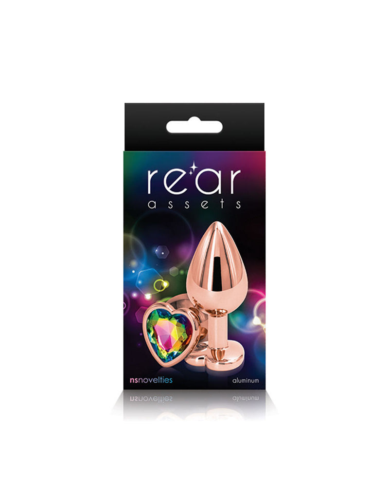 "Rear Assets - Rose Gold Heart - Medium - Rainbow NSN0963-29"