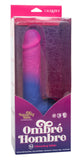 Naughty Bits Ombre Hombre XL Vibrating Dildo - - Pink/purple