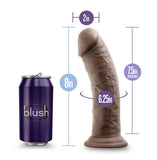 Au Naturel - 8 Inch Dildo With Suction Cup - Chocolate