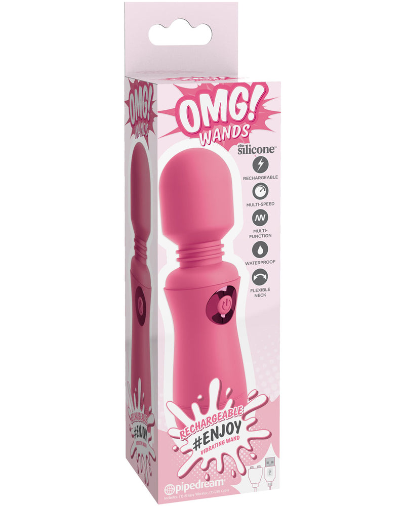 Omg! Wands Enjoy Rechargeable Vibrating Wand - Pink