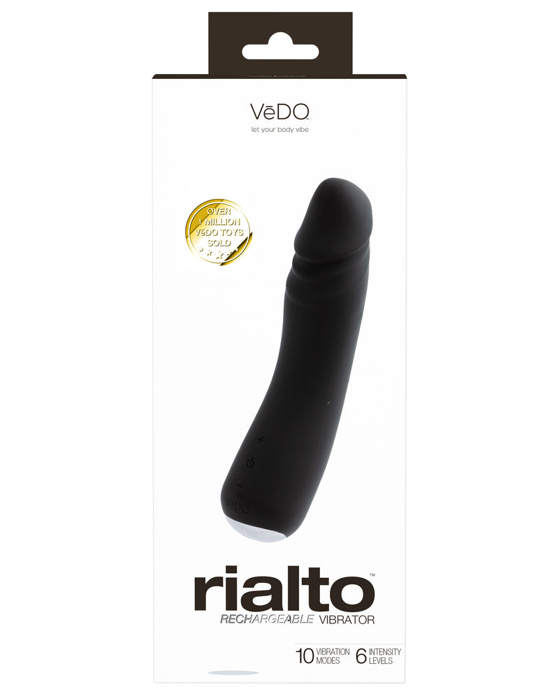 Rialto Rechargeable Vibrator - Black