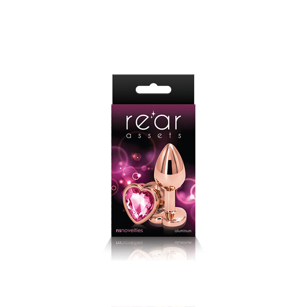 "Rear Assets - Rose Gold Heart - Small - Pink NSN0963-14"