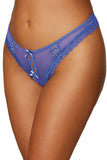 "Dot Mesh Open Crotch Thong - Medium - Periwinkle DG-1480PRWKMED"