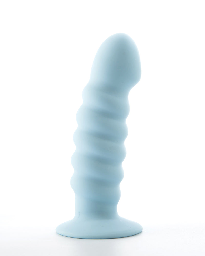 Paris Silicone Ribbed Dong - Blue