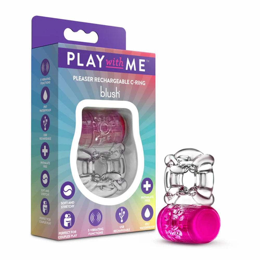 Play With Me Pleaser Rechargeable C-Ring Pink