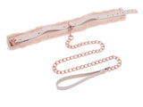 Peaches N Creame Fur Collar and Leash - Pink