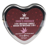 Hemp Seed 3-in-1 Valentines Day Candle - Ero's Embrace 4 Oz