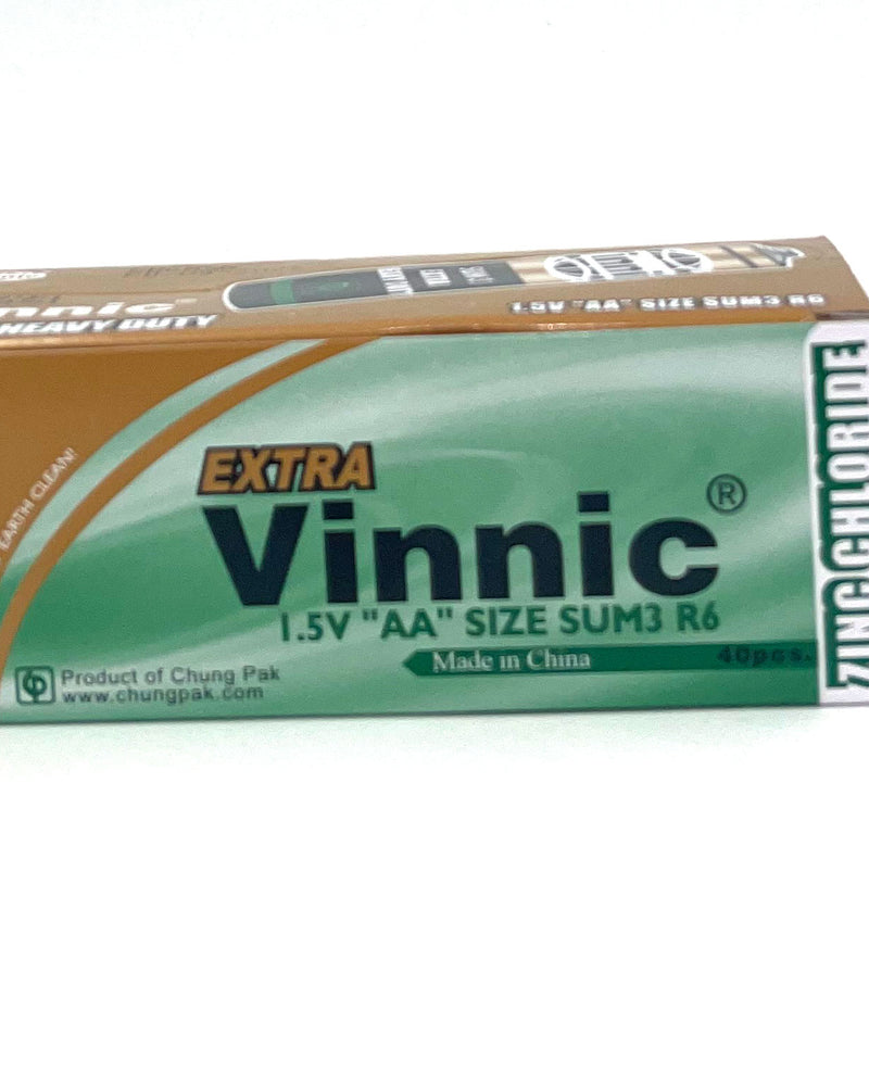 "Vinnic Extra Heavy Duty AA Batteries- 40 Pcs. Box SPER6MSG"