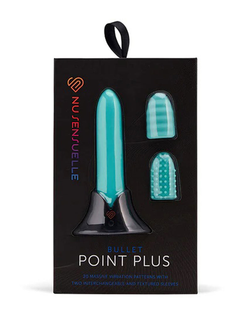 Nu Sensuelle Point Plus Bullet With Textured Sleeves - Tiffany Blue