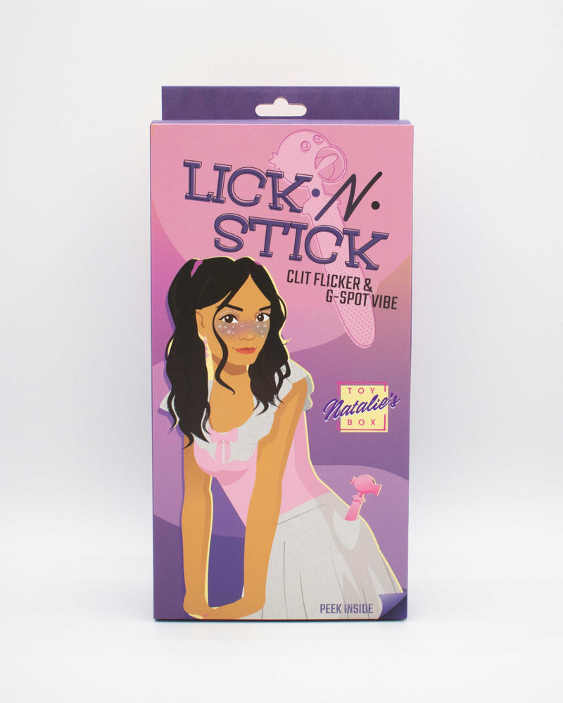 "Lick n' Stick Clit Flicker and G-Spot Vibrator - Pink LAK-9097"
