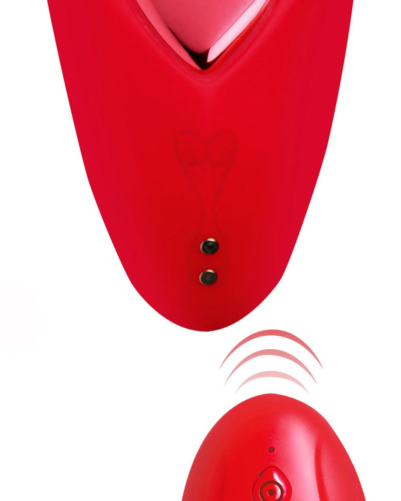 Love Connection Silicone Panty Vibe With Remote Control - Red