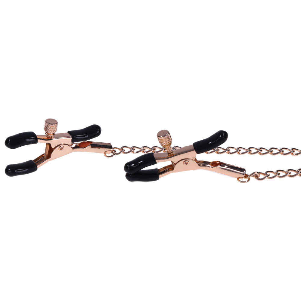 "Brat Charmed Nipple Clamps - Rose Gold SS09847"