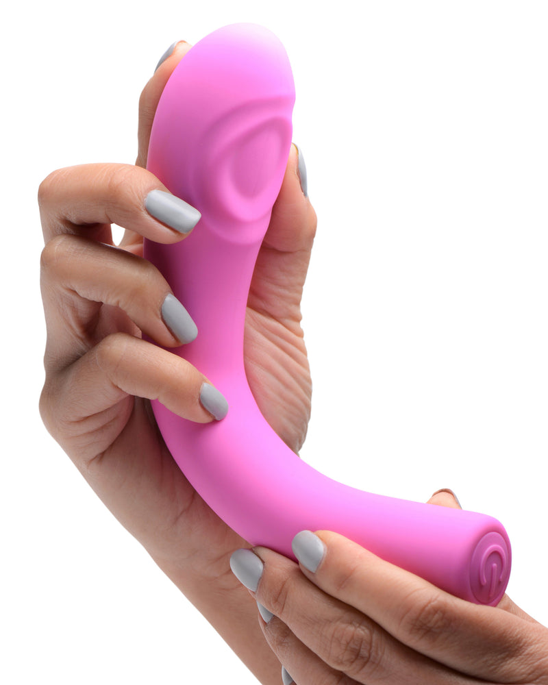 5 Star 9x Pulsing G-Spot Silicone Vibrator - Pink