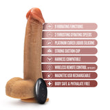 Dr. Skin Silicone - Dr. Phillips - 8.5 Inch Thrusting Dildo - Tan