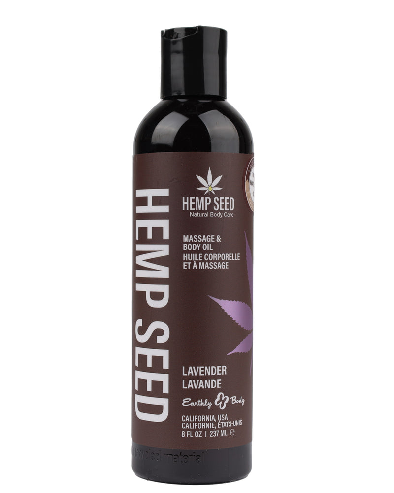 "Hemp Seed Massage and Body Oil - Lavender - 8 Fl. Oz./ 237ml EB-MAS006"