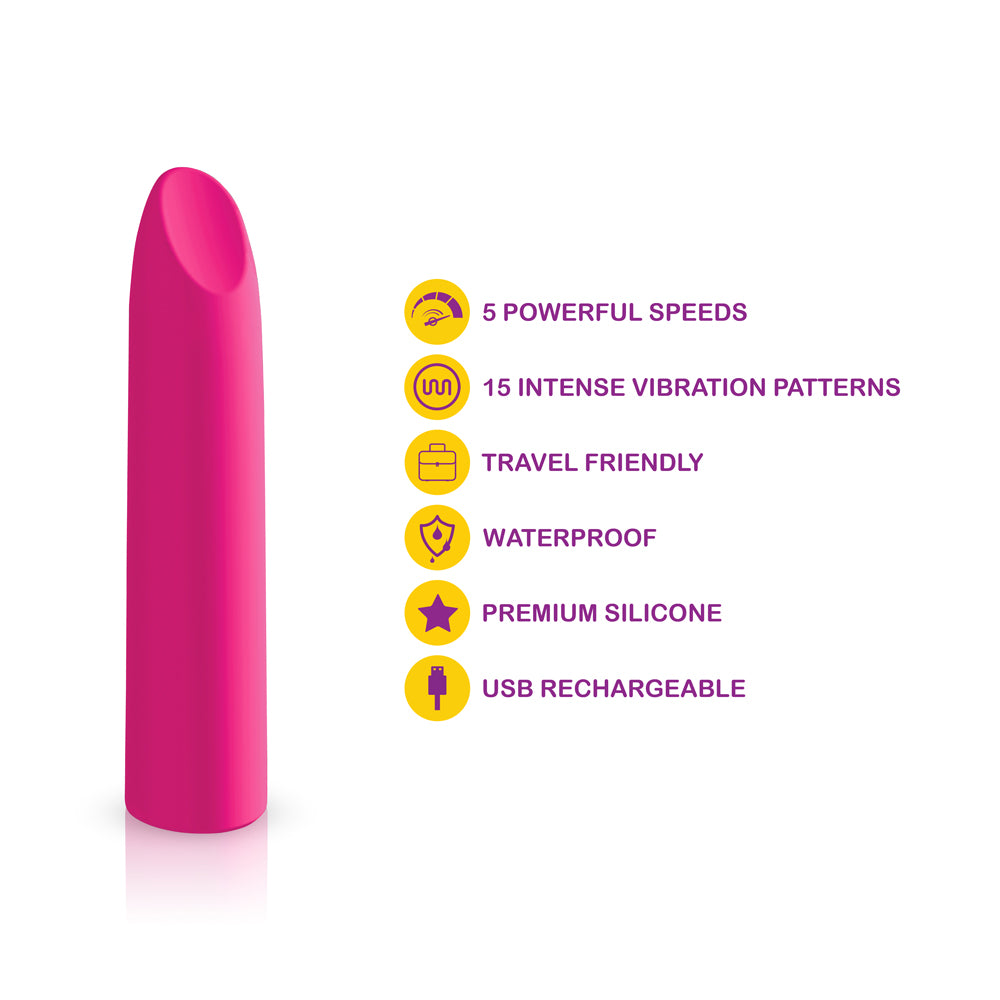 Fixation - Hot Pink - Powerful Lipstick Bullet Vibe