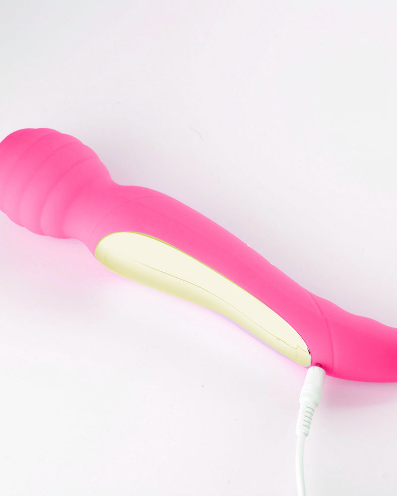 "Zoe Twisty Dual Vibrating Pleasure Wand - Pink MTAV302-PK"
