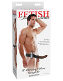 Fetish Fantasy Series 8-Inch Vibrating Hollow Strap-on - Brown