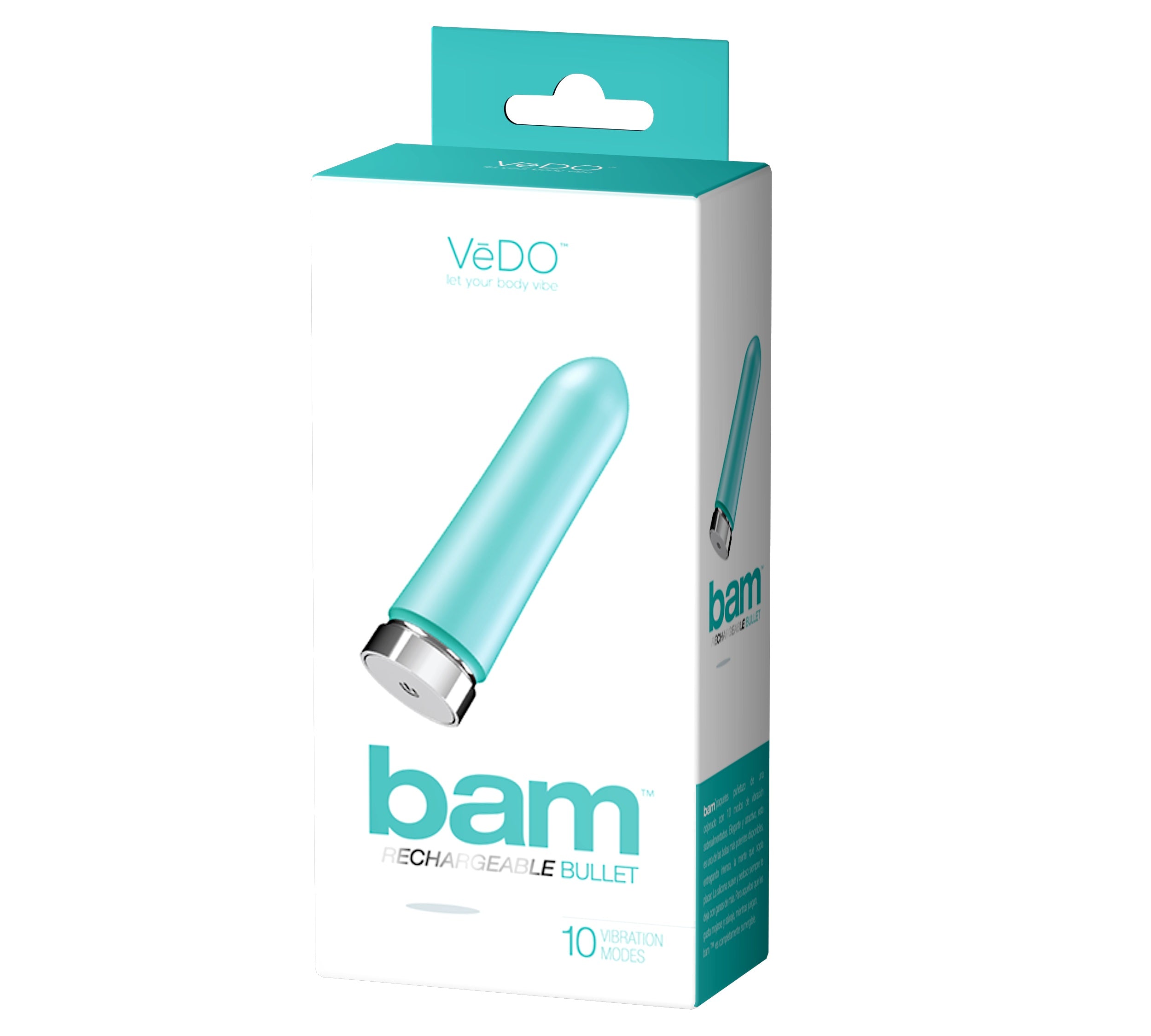 "Bam Rechargeable Bullet - Tease Me Turquoise VI-F0301"