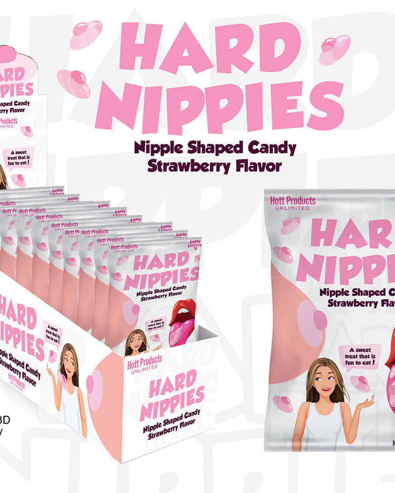 Hard Nippies Candies - Nipple Shaped Candy - Strawberry
