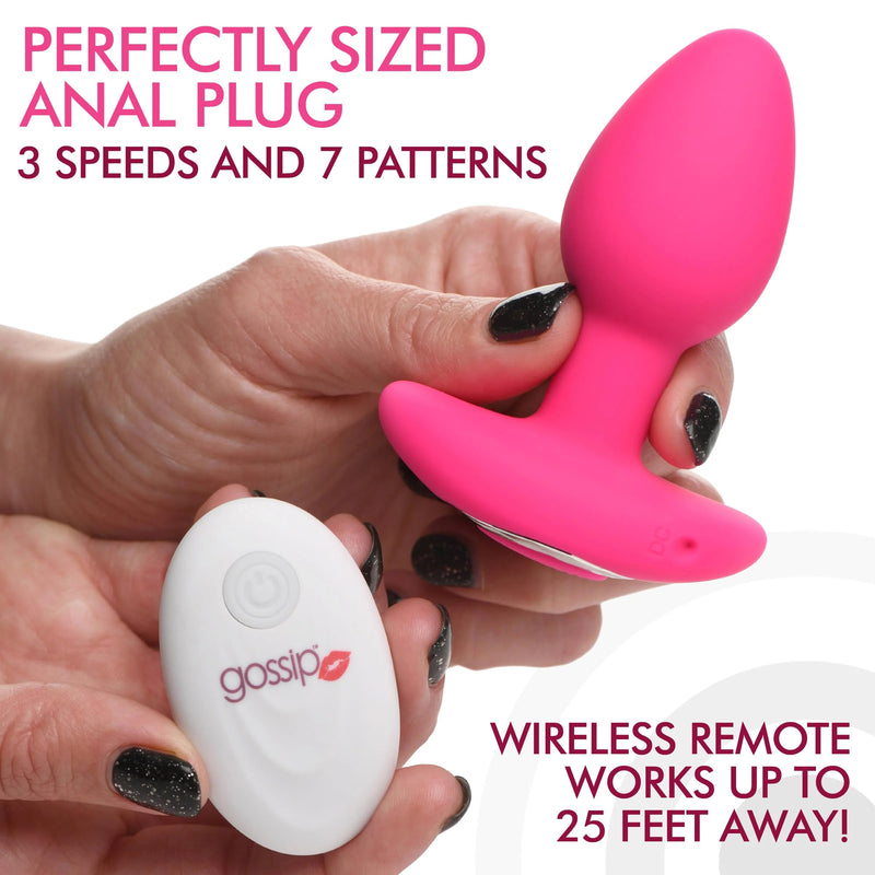 "Gossip Pop Rocker 10x Vibrating Silicone Plug - Magenta CN-04-0758-50"