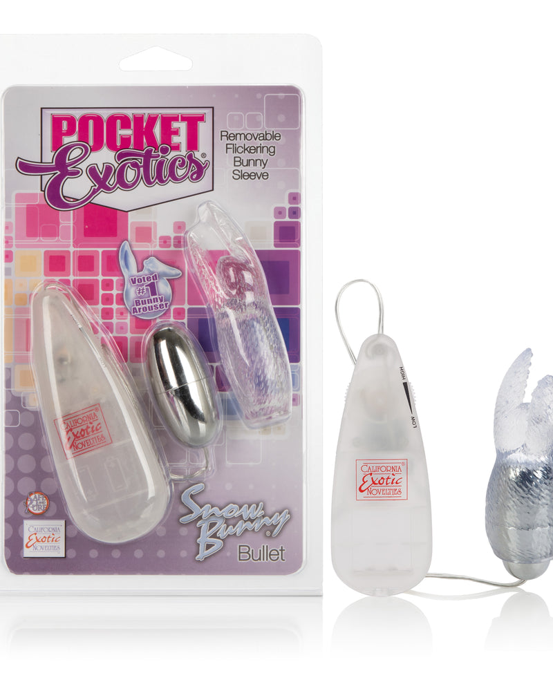 "Pocket Exotics Snow Bunny Bullet - Clear SE1108552"