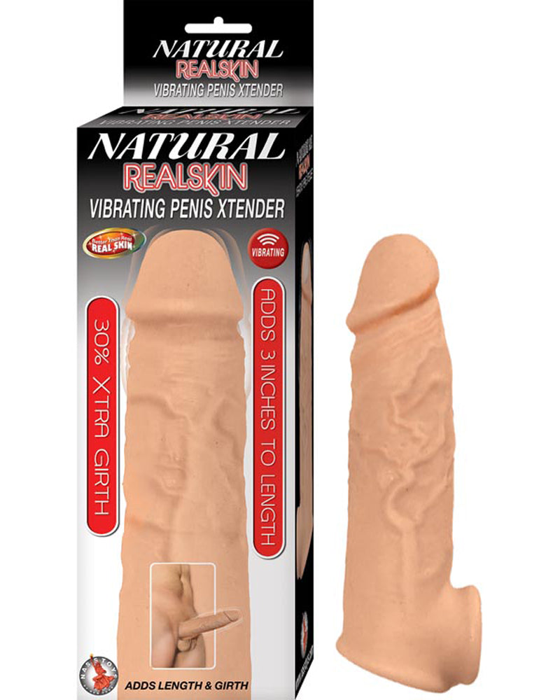 "Natural Realskin Vibrating Penis Xtender NW2957-1"
