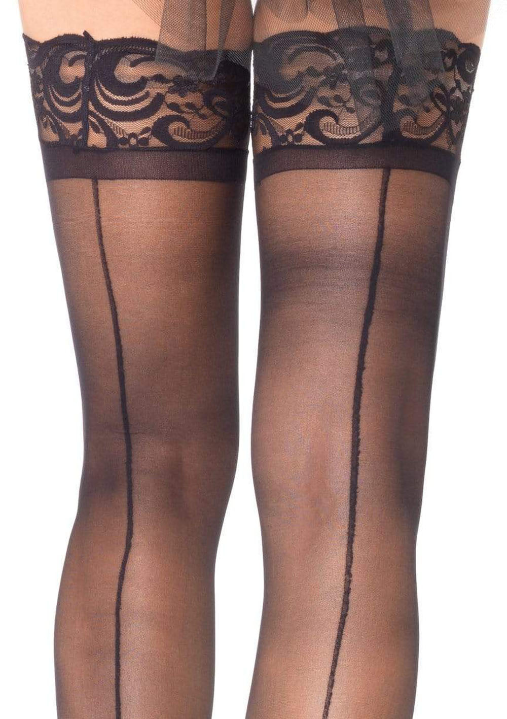 "Stay Up Sheerthigh Highs - Black - One Size LA-1042BLK"