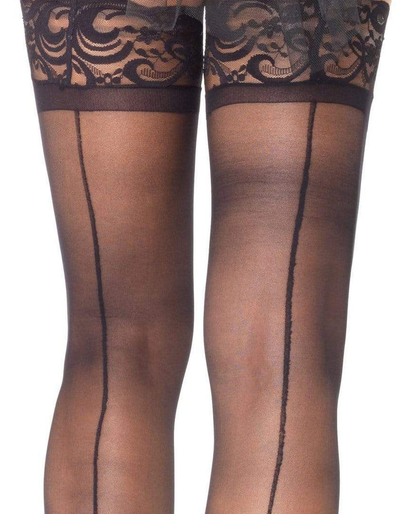 "Stay Up Sheerthigh Highs - Black - One Size LA-1042BLK"