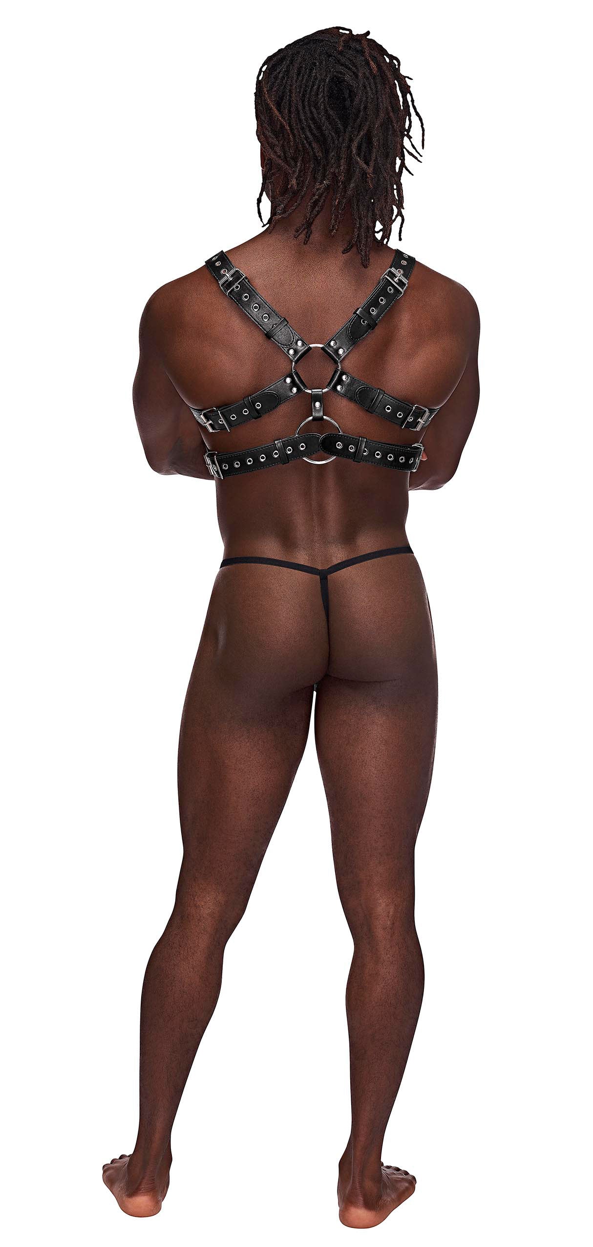 "Gemini Leather Harness - One Size - Black MP-591266BK1S"