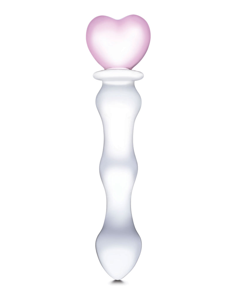 8 Inch Sweetheart Glass Dildo - Pink/clear