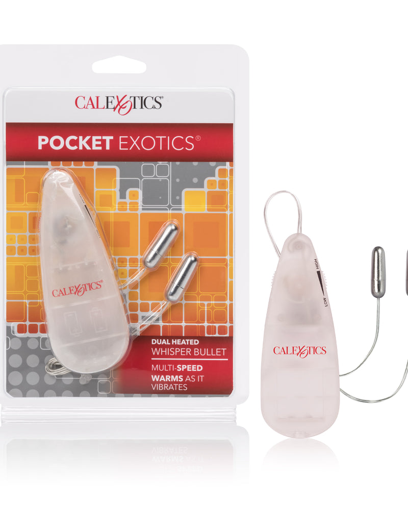 "Pocket Exotics Dual Heated Whisper Bullets - Clear SE1101052"