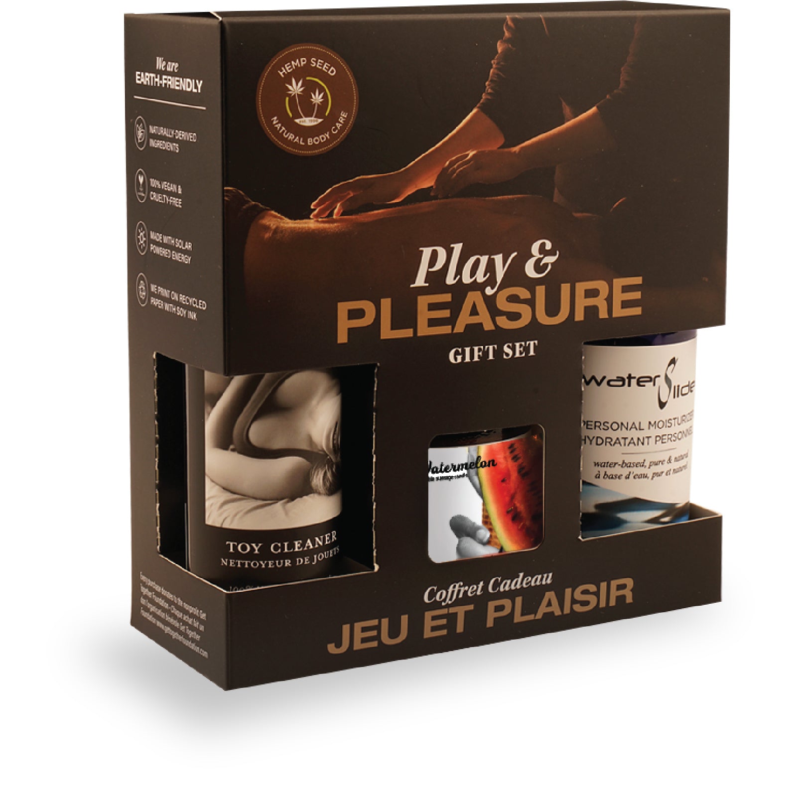 "Hemp Seed by Night Play and Pleasure Gift Set - Pleasure Gift Set - Watermelon EB-HSBN004"