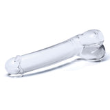 7 Inch Realistic Curved Glass G-Spot Dildo - Clear