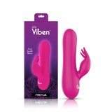 Freyja - Hot Pink - Intense Mini Rabbit Vibe With Triple Tickling Clitoral Stimulator